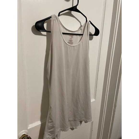 Danskin Now Women's Size Large Semi-Fitted White Tanktop - Picture 2 of 8
